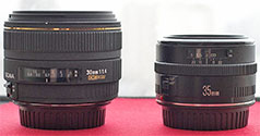   Sigma 30mm f1.4 vs Canon 35mm f2  